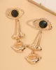 Contrast Color Geometric Earrings Accessories Drop Earrings