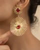 Color-Block Sun Flower Ear-Ring