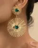 Color-Block Sun Flower Ear-Ring