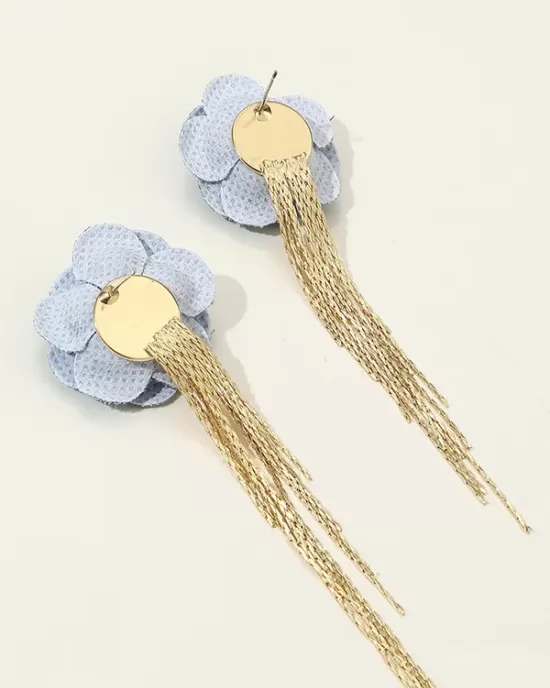 Flower Shape Tasseled Earrings Accessories