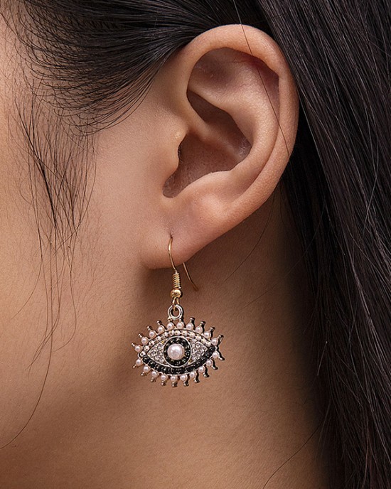 Contrast Color Eye Shape Earrings Accessories Drop Earrings