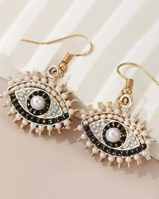 Contrast Color Eye Shape Earrings Accessories Drop Earrings