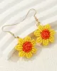 Contrast Color Flower Shape Earrings Accessories Drop Earrings