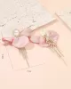 Flower Shape Rhinestone Tasseled Earrings Accessories