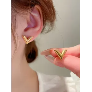 Geometric Solid Color Earrings Accessories