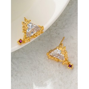 Geometric Rhine Stones Earrings Accessories