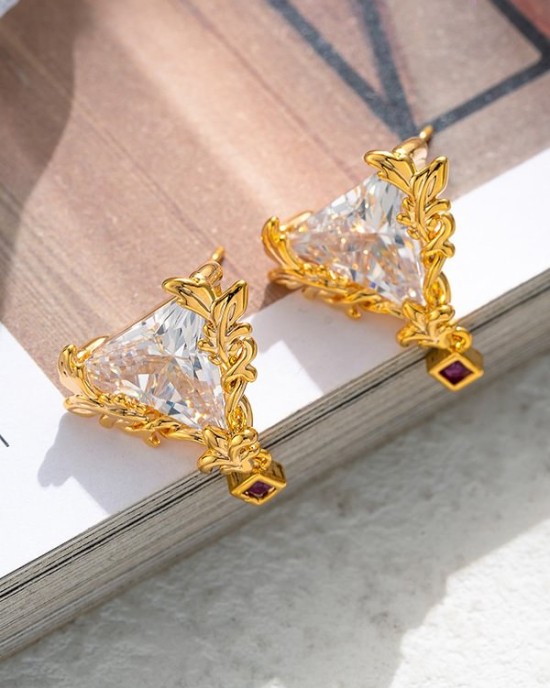 Geometric Rhine Stones Earrings Accessories