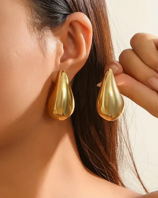 Geometric Solid Color Earrings Accessories