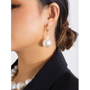 Beaded Pearls Earrings Accessories Drop Earrings