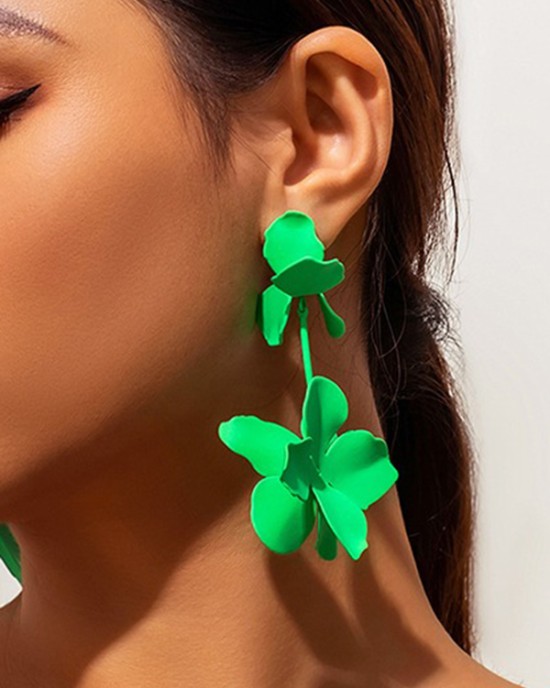 Flower Shape Earrings Accessories Drop Earrings