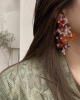 Flower-Embellished Beaded Handmade Earrings Accessories