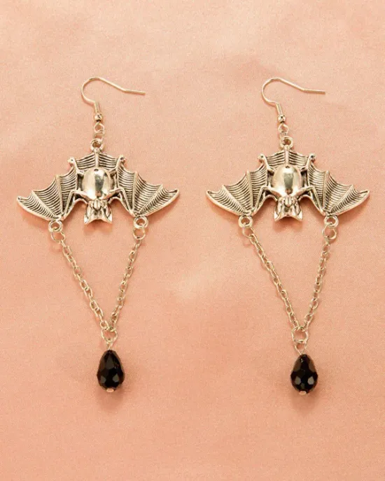 Halloween Pumpkin Skeleton Bat Earrings