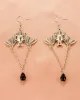 Halloween Pumpkin Skeleton Bat Earrings