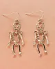 Halloween Pumpkin Skeleton Bat Earrings