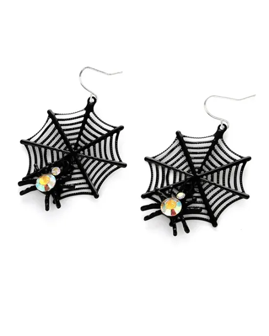 Halloween Pumpkin Skeleton Bat Earrings