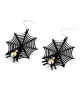 Halloween Pumpkin Skeleton Bat Earrings