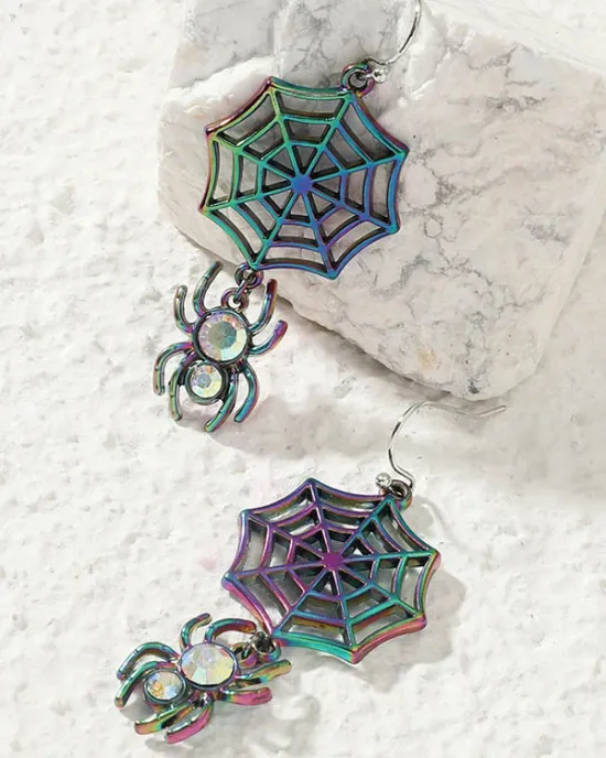 Halloween Pumpkin Spider Bat Earrings