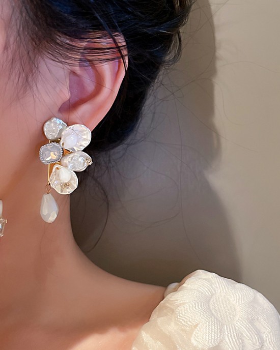 Stylish Rhinestone Pearl Earrings Accessories