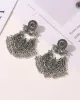 Retro Palace Style Exaggerated Carved Earrings