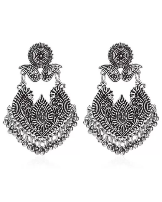 Retro Palace Style Exaggerated Carved Earrings