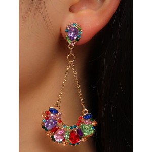 Statement Contrast Color Geometric Earrings Accessories