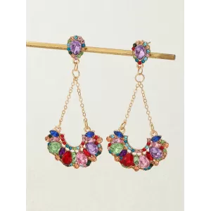 Statement Contrast Color Geometric Earrings Accessories