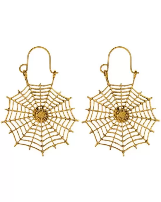 Vintage Openwork Spider Web Earrings