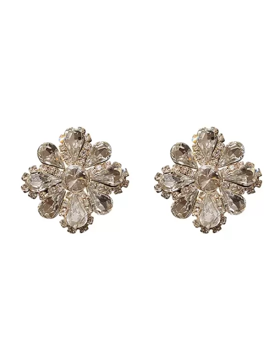 Urban Rhinestone Floral Earrings Accessories