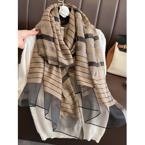 Keep Warm Striped Shawl&Scarf