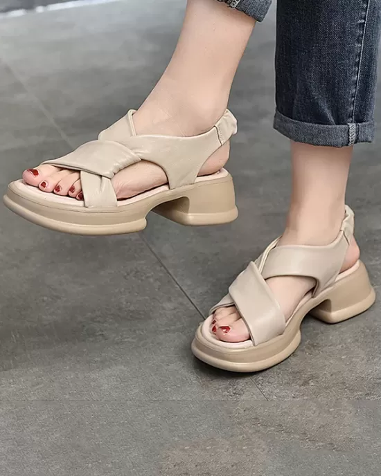 Open Toe Sandals Platform Shoes