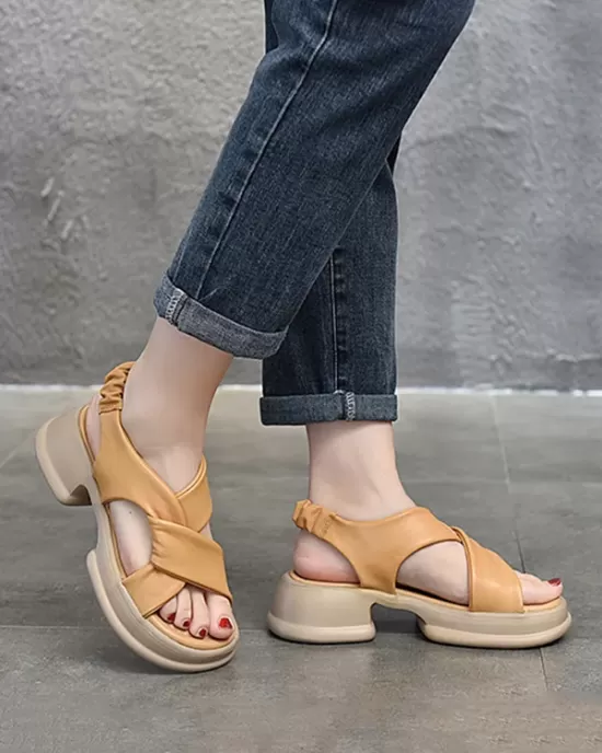 Open Toe Sandals Platform Shoes