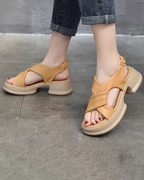 Open Toe Sandals Platform Shoes