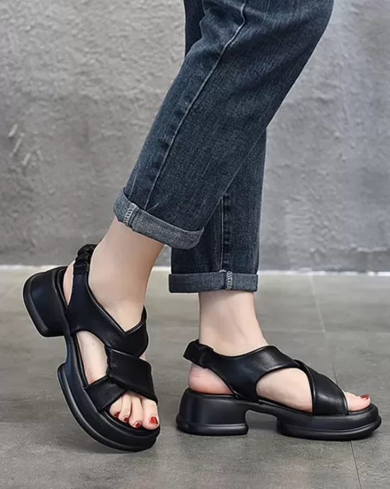 Open Toe Sandals Platform Shoes