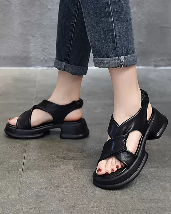 Open Toe Sandals Platform Shoes