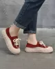 Contrast Color Lace-Up Platform Shoes Casual Shoes