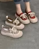 Contrast Color Lace-Up Platform Shoes Casual Shoes