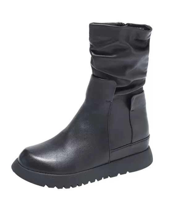 Leisure Fashion Solid Leather Martin Boots