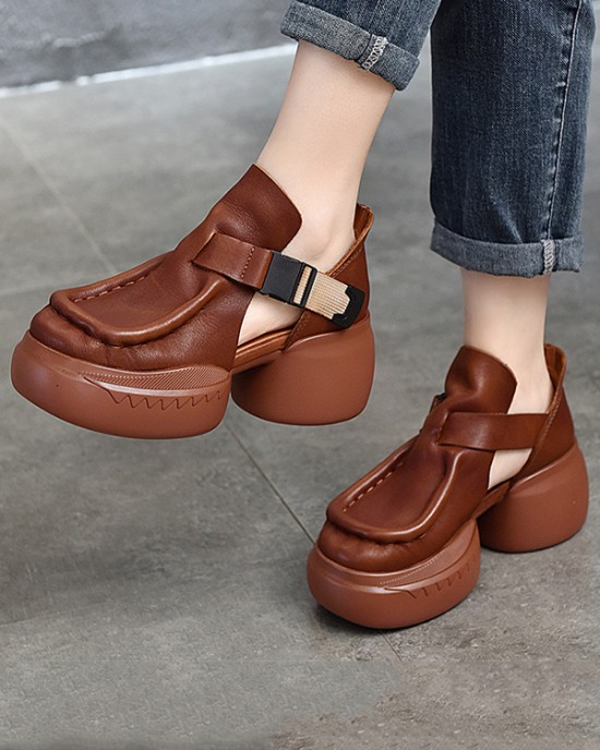 Closed-Toe Sandals Platform Shoes