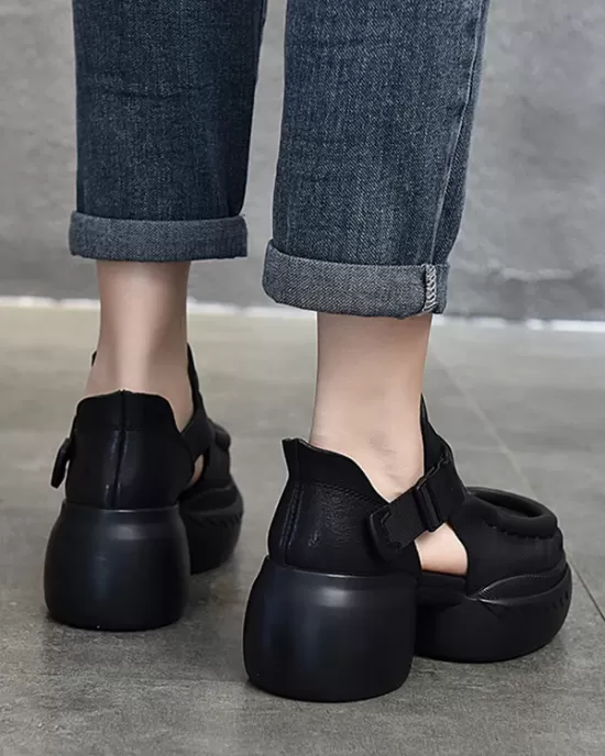 Closed-Toe Sandals Platform Shoes