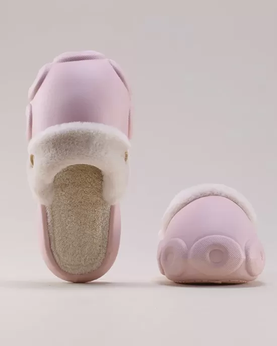 Warm Removable Washable Waterproof Thick-Soled Cotton Slippers