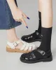 Hollow Round-Toe Sandals Gladiators