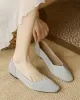 Solid Color Square-Toe Shoes Flats