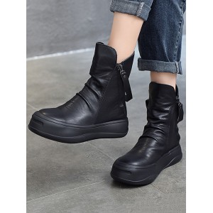 Original Irregular Casual Zipper Booties