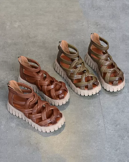 Casual Hollow Gladiator Shoes Platform Sandals