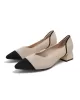 Contrast Color Pointed-Toe Shoes Pumps