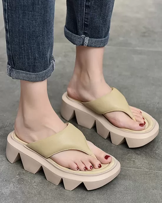 Split-Joint Wedges & Flatform Shoes Slippers