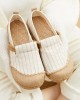 Straw Knitting Striped Flat Shoes Casual Shoes