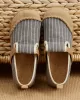 Straw Knitting Striped Flat Shoes Casual Shoes