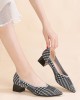 Houndstooth Pointed-Toe Shoes Pumps