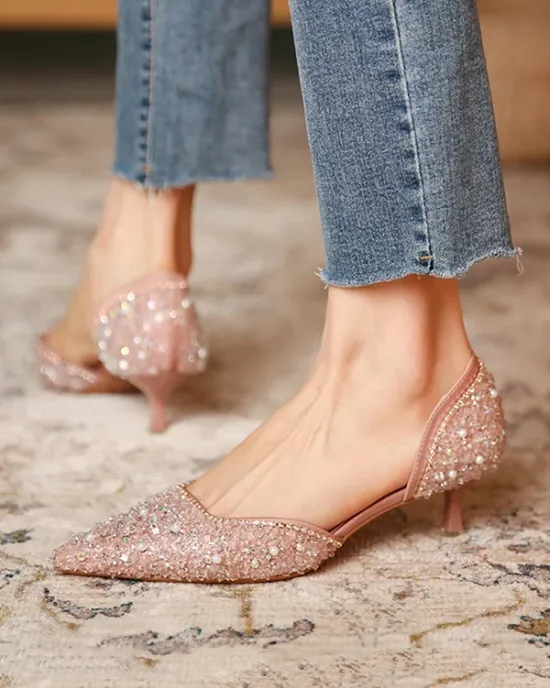 Rhinestone Shiny Pumps